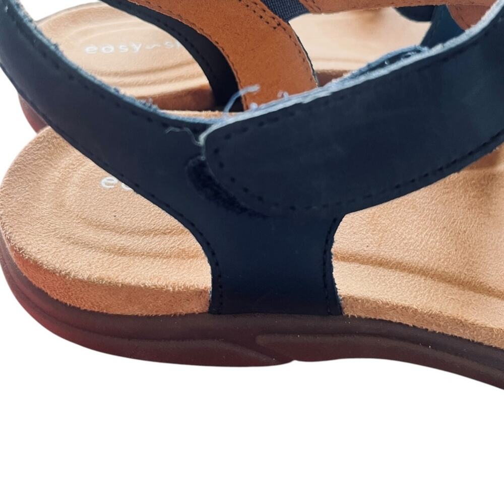 Easy Spirit Minny Round Toe Comfort core Flat Sandals Navy Blue Sz 7.5 - Picture 7 of 9
